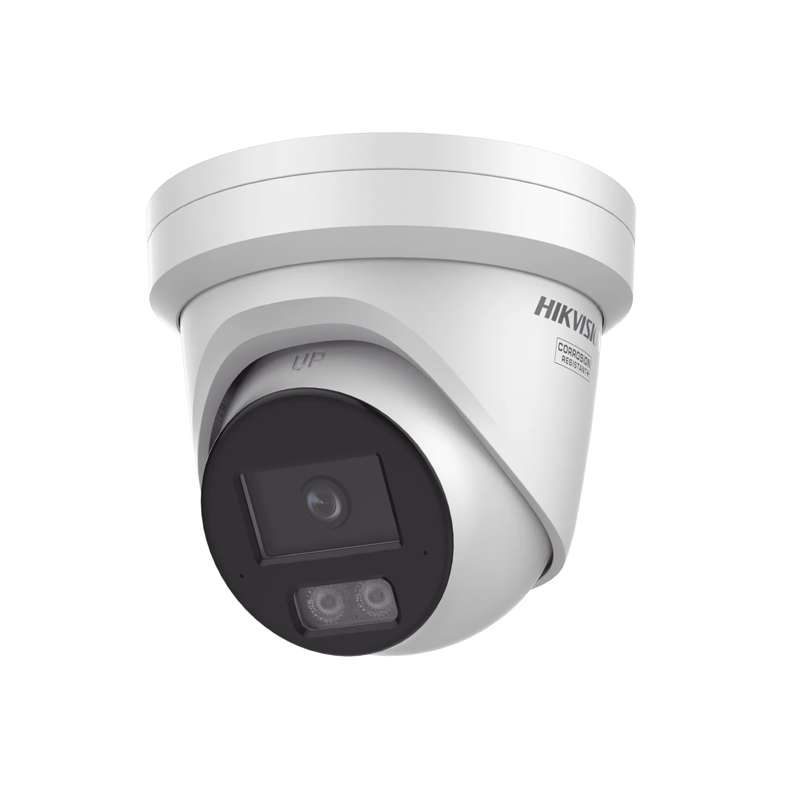 Turret IP 8 Megapixel (4K) / Lente 2.8 mm / Dual Light (40 mts IR + 40 mts Luz Blanca) / DARKFIGHTER S / Exterior IP67 / Microfono Integrado / WDR 130 dB / 4 Analíticos: AcuSense, Deteccion Facial, Conteo de Personas por Cruce y Zona