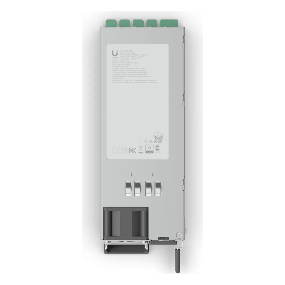 UniFi Enterprise Fuente de Alimentación Segura / 54.5V DC / 18.35A / Potencia Total de Salida 1200W (200-240V) o 1000W (100-120V) / SGCC Acero / NDAA Cumplimiento / Compatibilidad con switch ECS-48-PoE, ECS-24-PoE