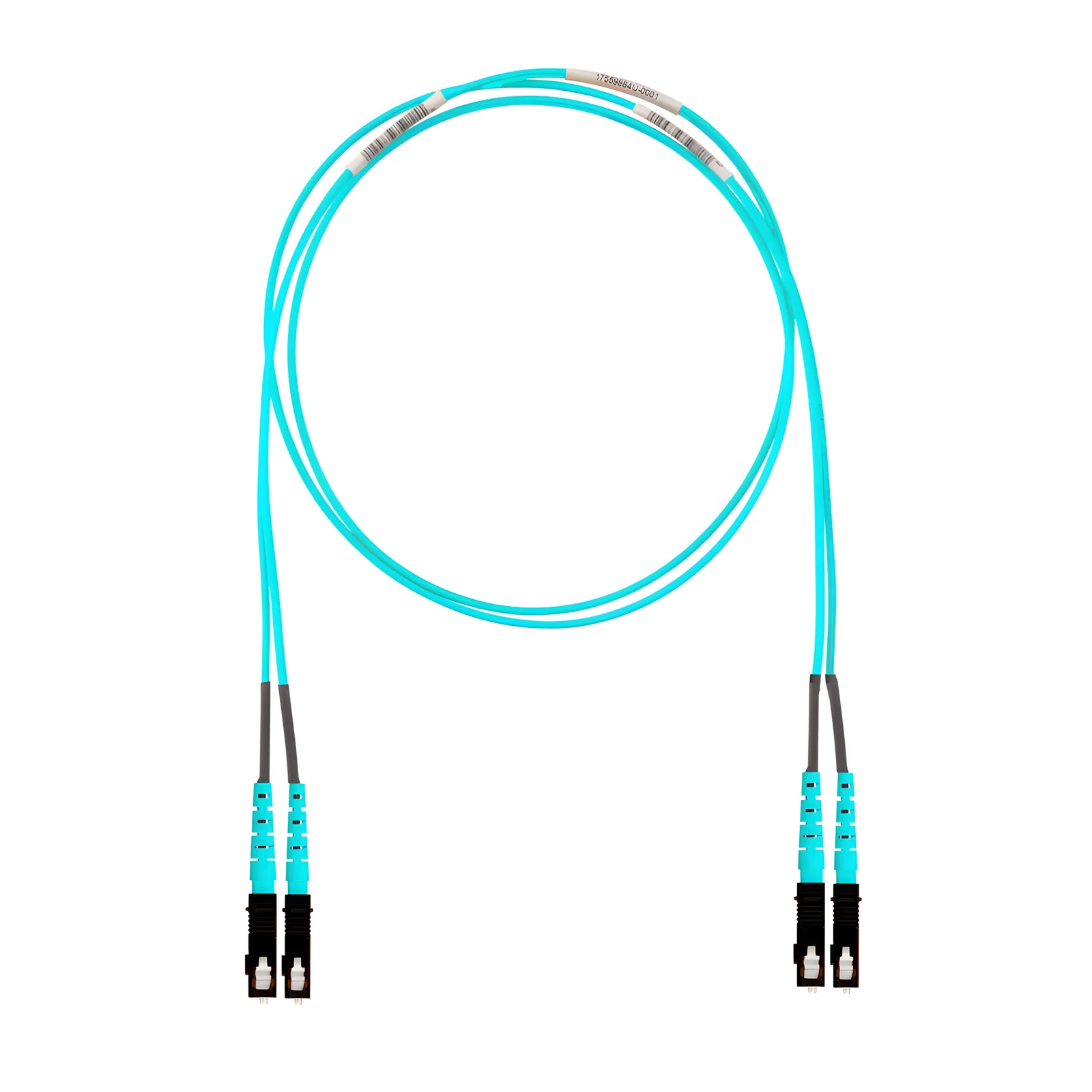 Jumper de Fibra Óptica Multimodo 50/125 OM4, SC-SC Duplex, OFNR (Riser), Color Aqua, 3 Metros (9.84 Pies)