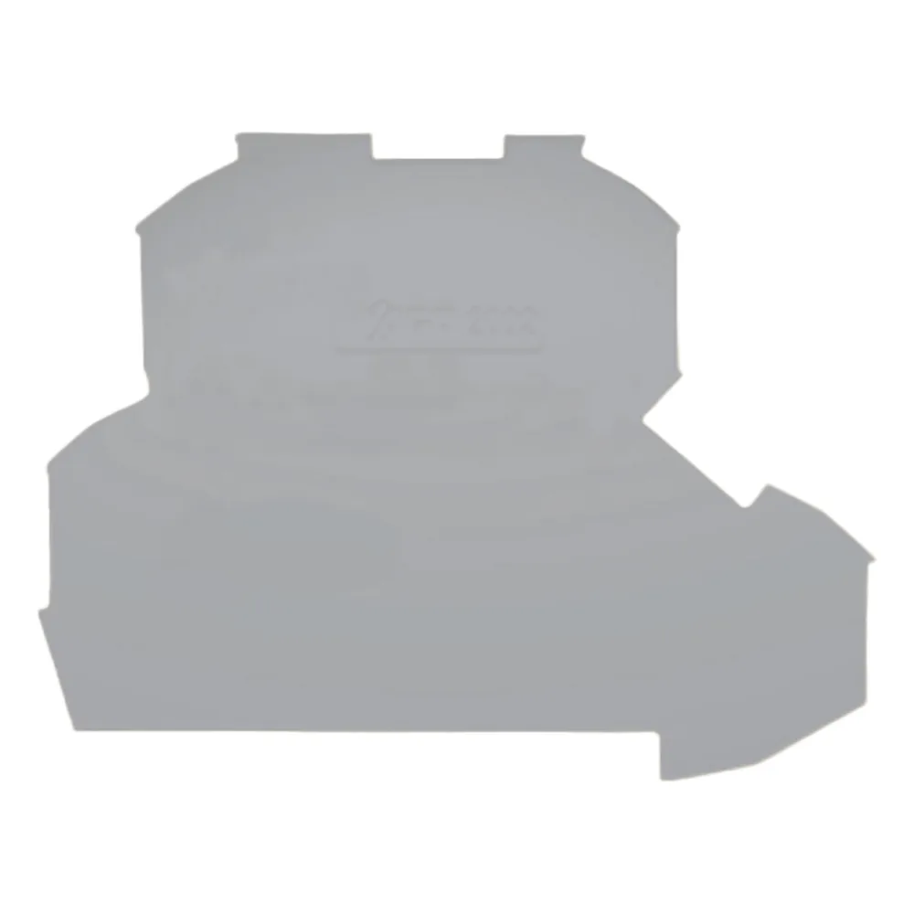 Placa Final e Intermedia / Espesor 0,8 mm / Gris / Poliamida PA 66 / UL 94 V0 / Certificación Ferroviaria DIN EN 50155 / Resistente a Vibración y Choque