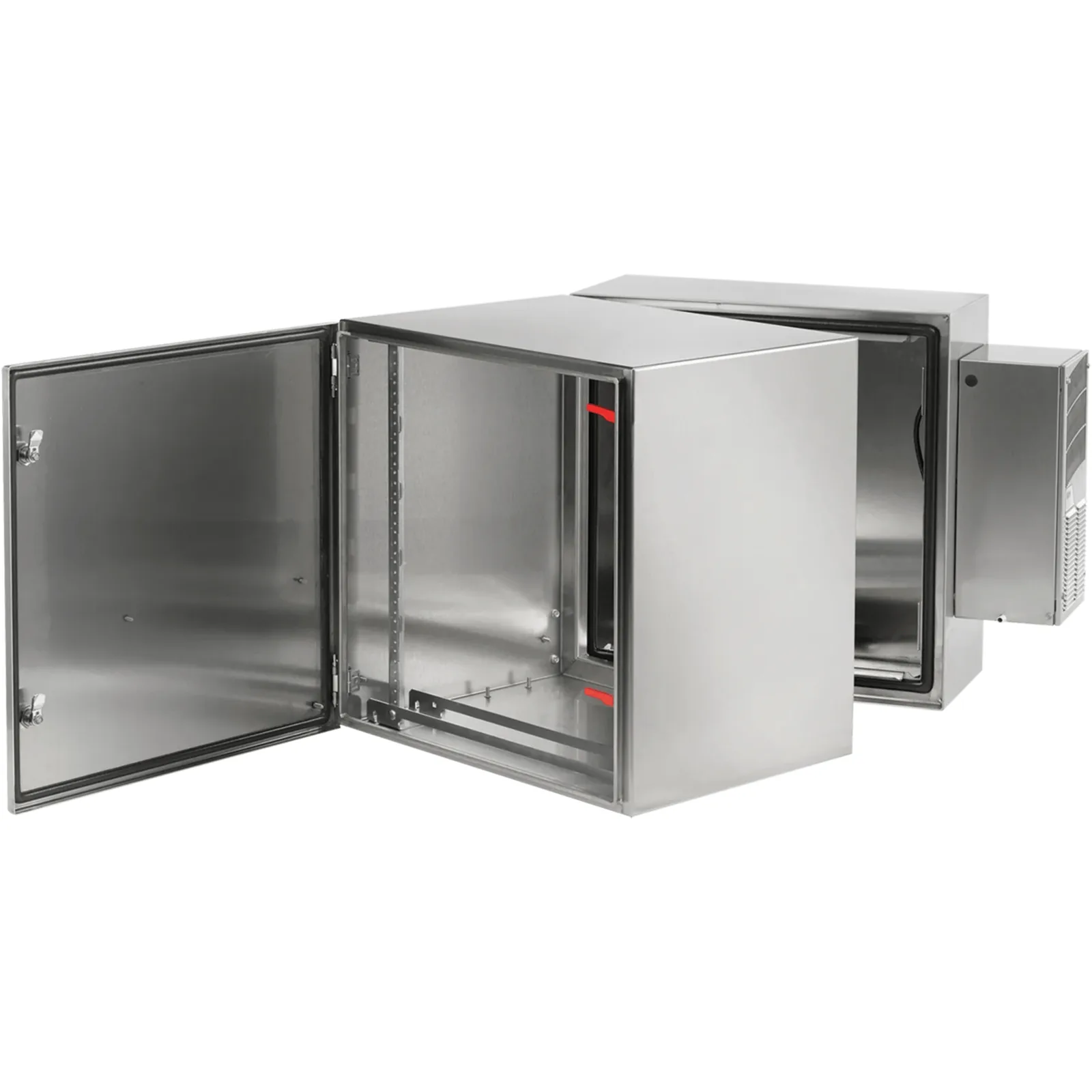 Gabinete de Pared ProTek Hoffman / Doble Bisagra / Puerta Sólida / 12 UR / Acero Inoxidable SS304 Cepillado / NEMA 4 4X 12 / IP66 IK10 / 62.1 x 60 x 71 cm (24.5 x 23.6 x 28 in)