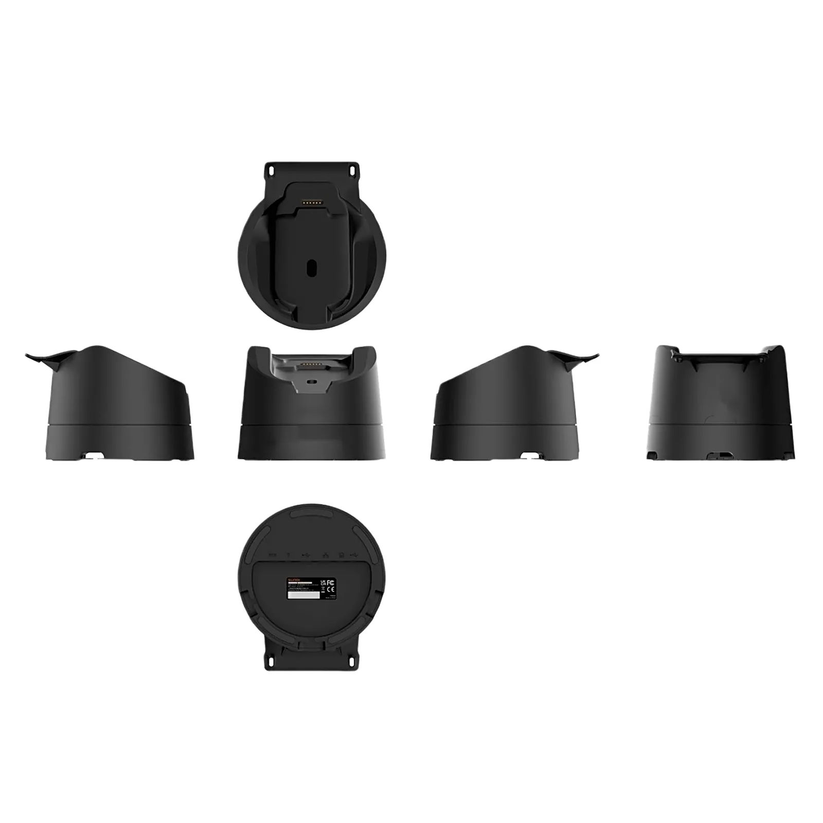 Soporte Giratorio SUNMI para V3 MIX/P3 MIX / Rotación 0°~180° / Entrada 24V 1.4A / Pogo Pin 6 PIN / USB Tipo-A / Ethernet / RJ12 / RS232 / Amplio Rango de Temperatura