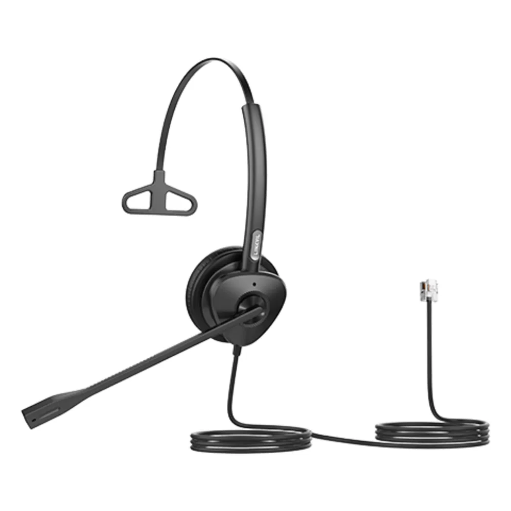 Diadema Monoaural con Audio HD y Brazo Ajustable de 260°, Conexión RJ9 y Sonido de Alta Definición