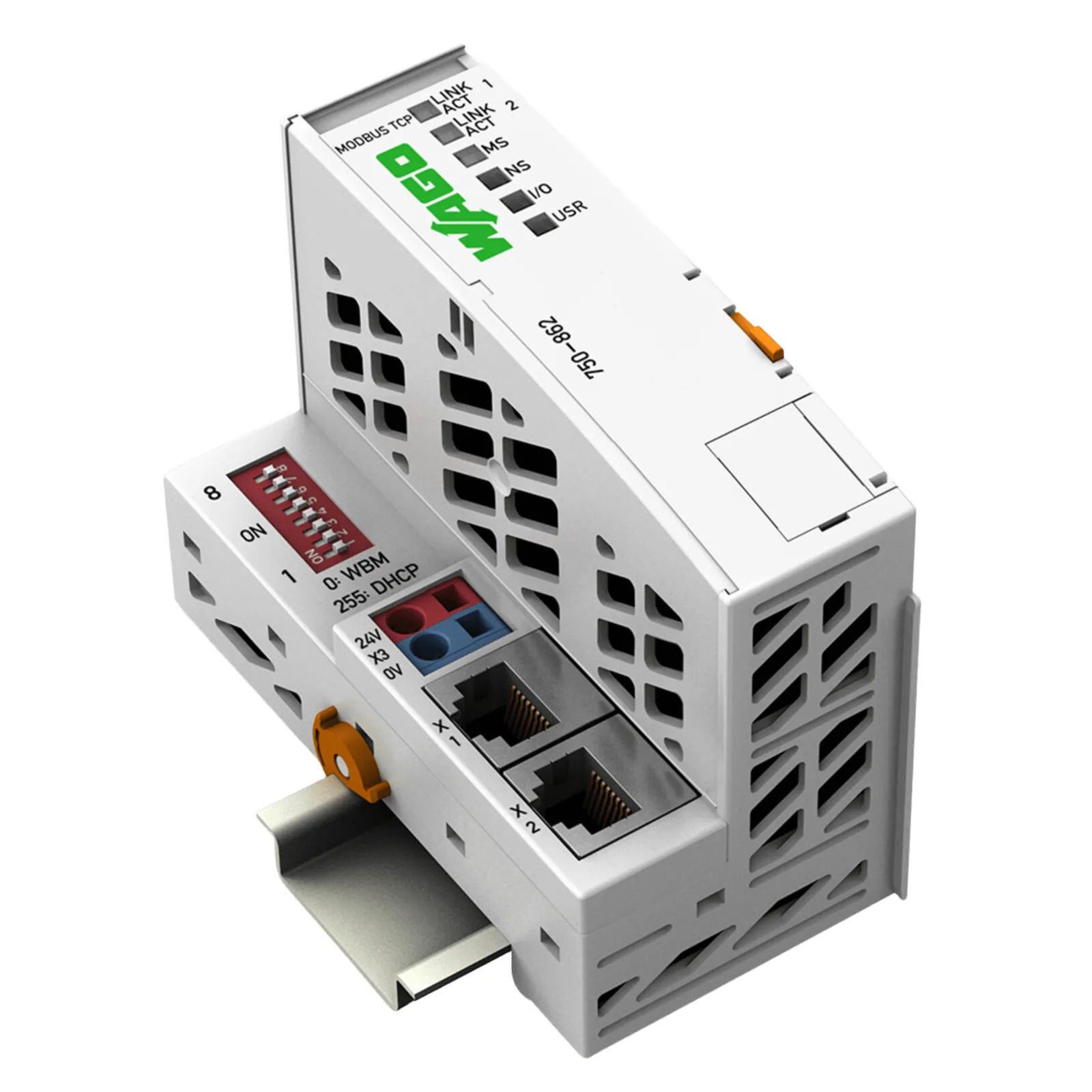 Controlador Modbus TCP / 4ª Generación / 2 x Ethernet 10/100 Mbps / Switch Integrado / IEC 61131-3 Programable / IP20 / 24 VCC