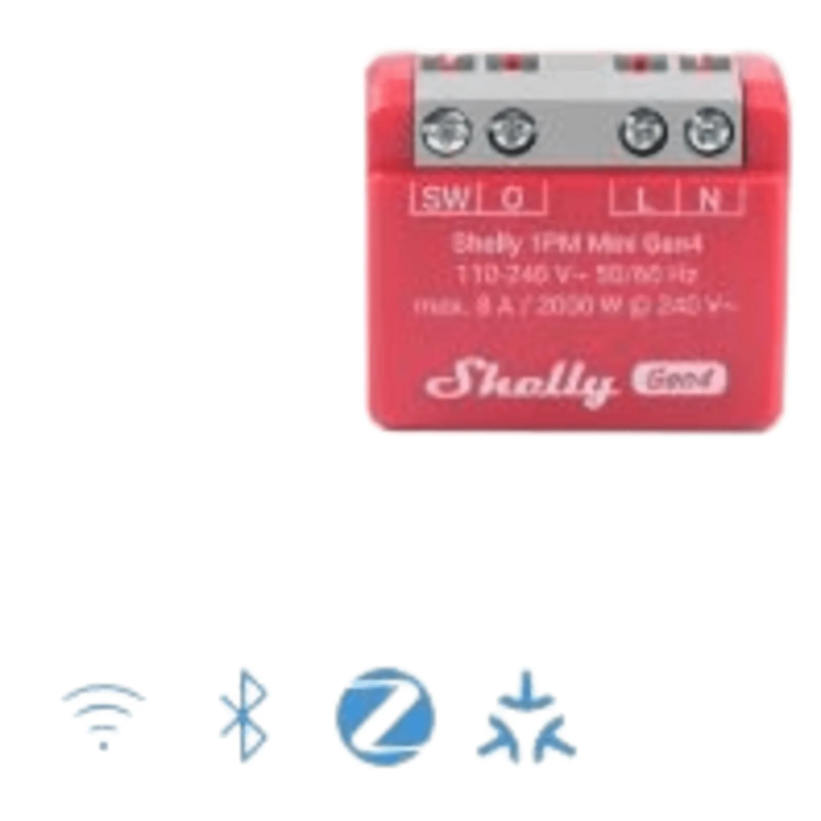 Mini Interruptor inteligente Wi-Fi 2.4 / medición de consumo, /1 canal 8A 110-240 / compatible con asistentes de voz