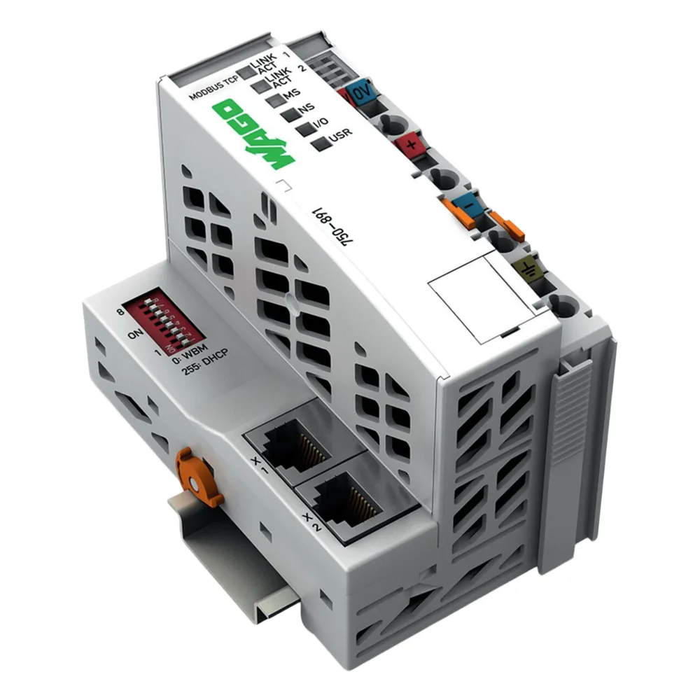 Controlador Modbus TCP / 4ª Generación / 2 x ETHERNET / Switch Integrado / CEI 61131-3 / 4 MB Memoria / IP20 / 24 VCC