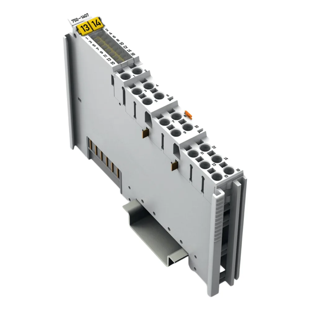 Módulo de Entrada Digital / 16 Canales / 24 V DC / Conmutación Negativa NPN / Filtro RC 3 ms / Push-in CAGE CLAMP® / Aislamiento Galvánico 500 kV / IP20 / Montaje Carril DIN