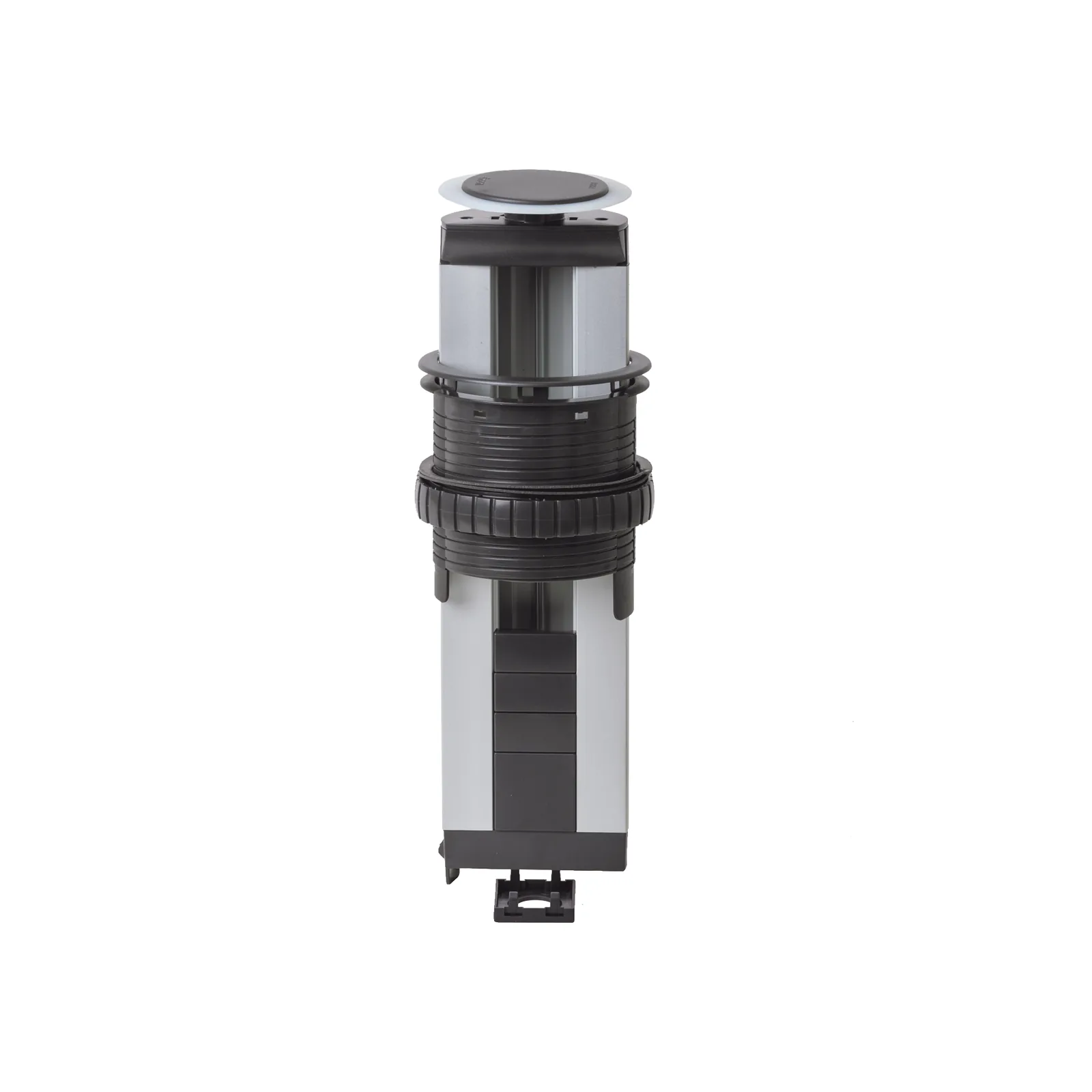 Teleblock Simon K45 para Voz, Datos, Multimedia o Contactos Eléctricos / Capacidad para 5 Módulos K45 / Apertura Automática con Tapa Abatible / Instalación en Mobiliario de Oficina o Comercial / (KTLE205CY)