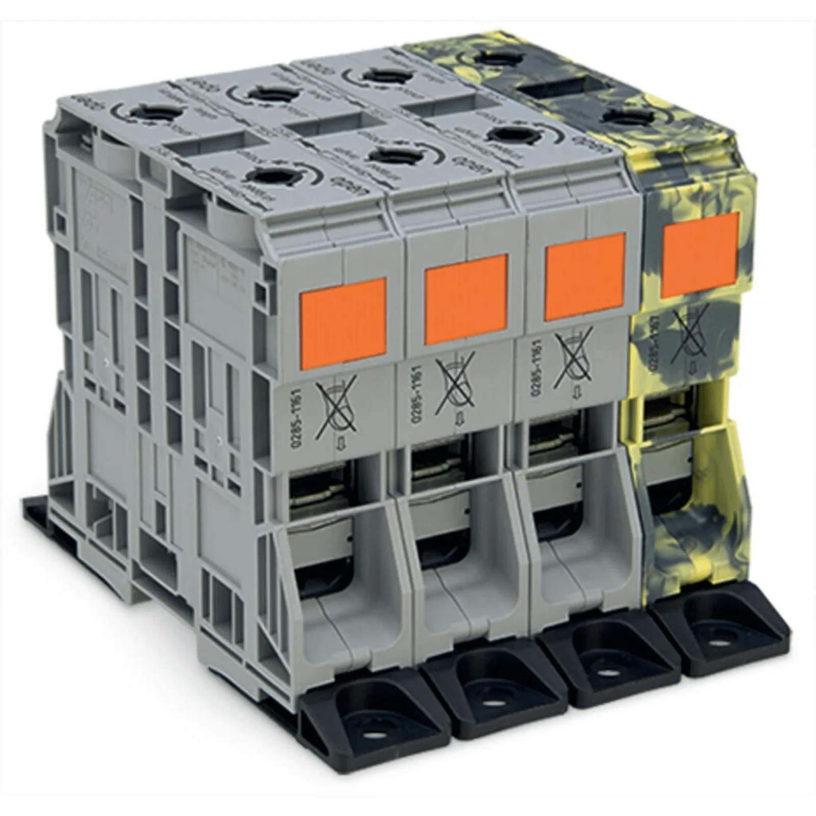 Juego de Bornes Trifásicos, POWER CAGE CLAMP, 10 Puntos de Conexión, 4 Potenciales, Sección 50-185 mm², Multicolor, Con Bridas de Fijación