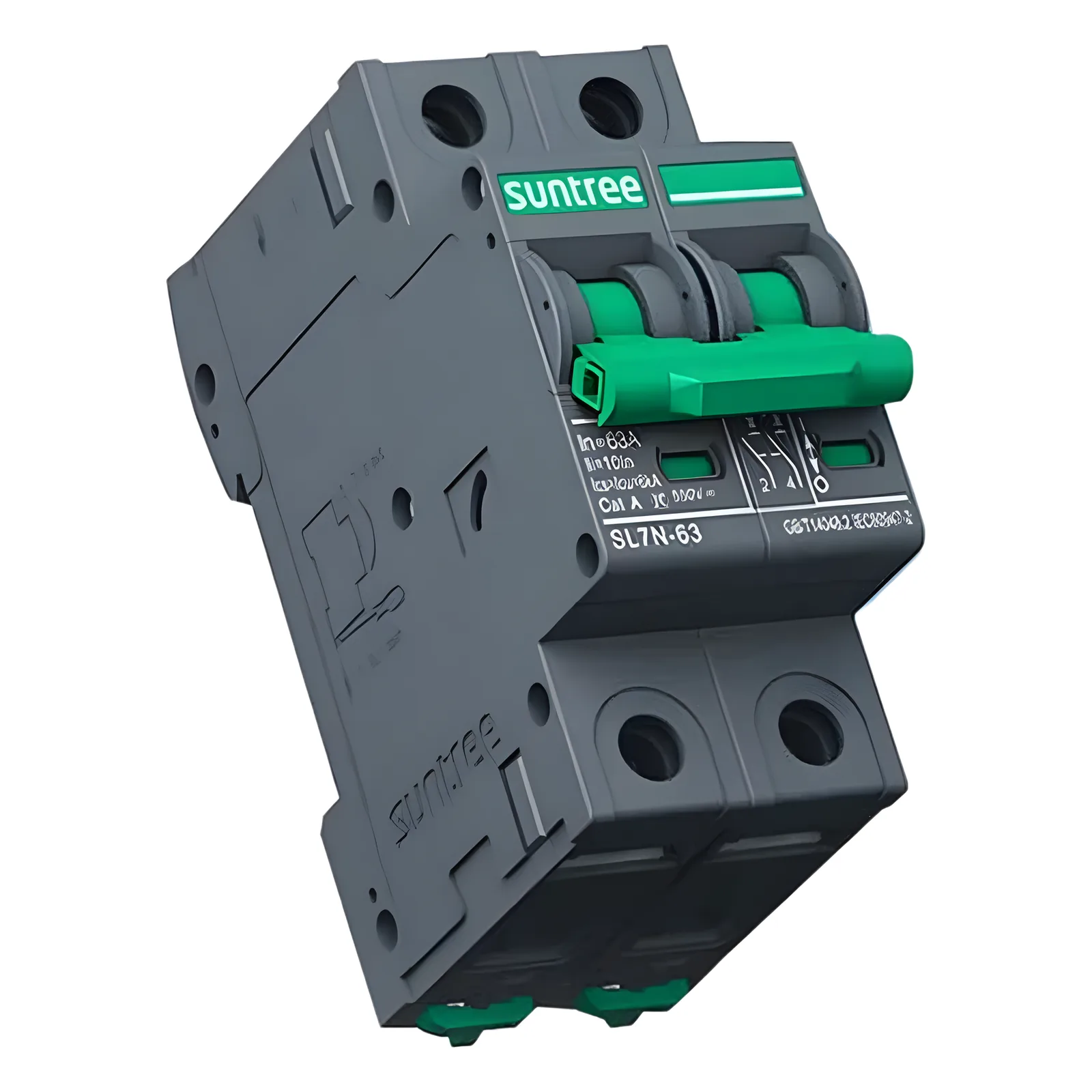 Protección Térmica/ Interruptor 2P, 32 A, Corriente Directa 800 Vcc para Aplicación Fotovoltaica Montaje Riel DIN