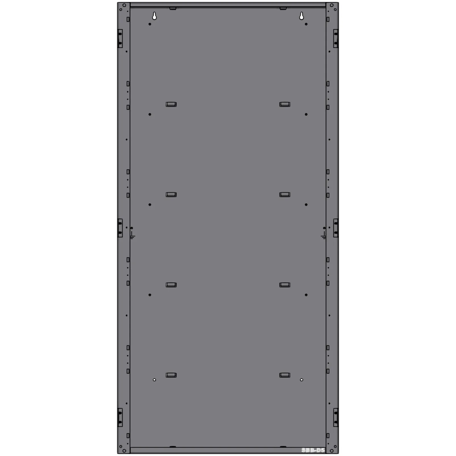 Caja trasera de cuatro niveles para gabinete de panel de alarma contra incendio, acero calibre 16, serie CAB-5