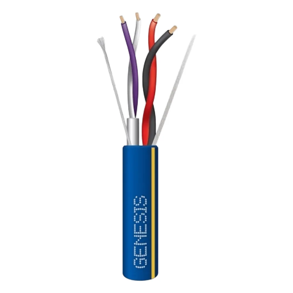 Bobina de 305 m (1000 ft) / Cable para Control de Iluminación 2x18 + 2x22 AWG / Par 22 Blindado / Azul