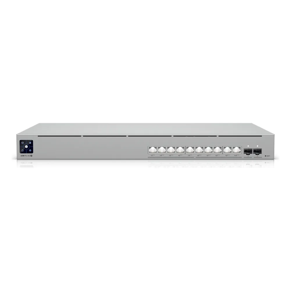 USW Pro XG 10 PoE Switch PoE+++ Capa 3 Etherlighting™ de 10 Puertos 10GbE (Todos PoE+++) y 2 Puertos SFP+ con Disponibilidad PoE de 400W