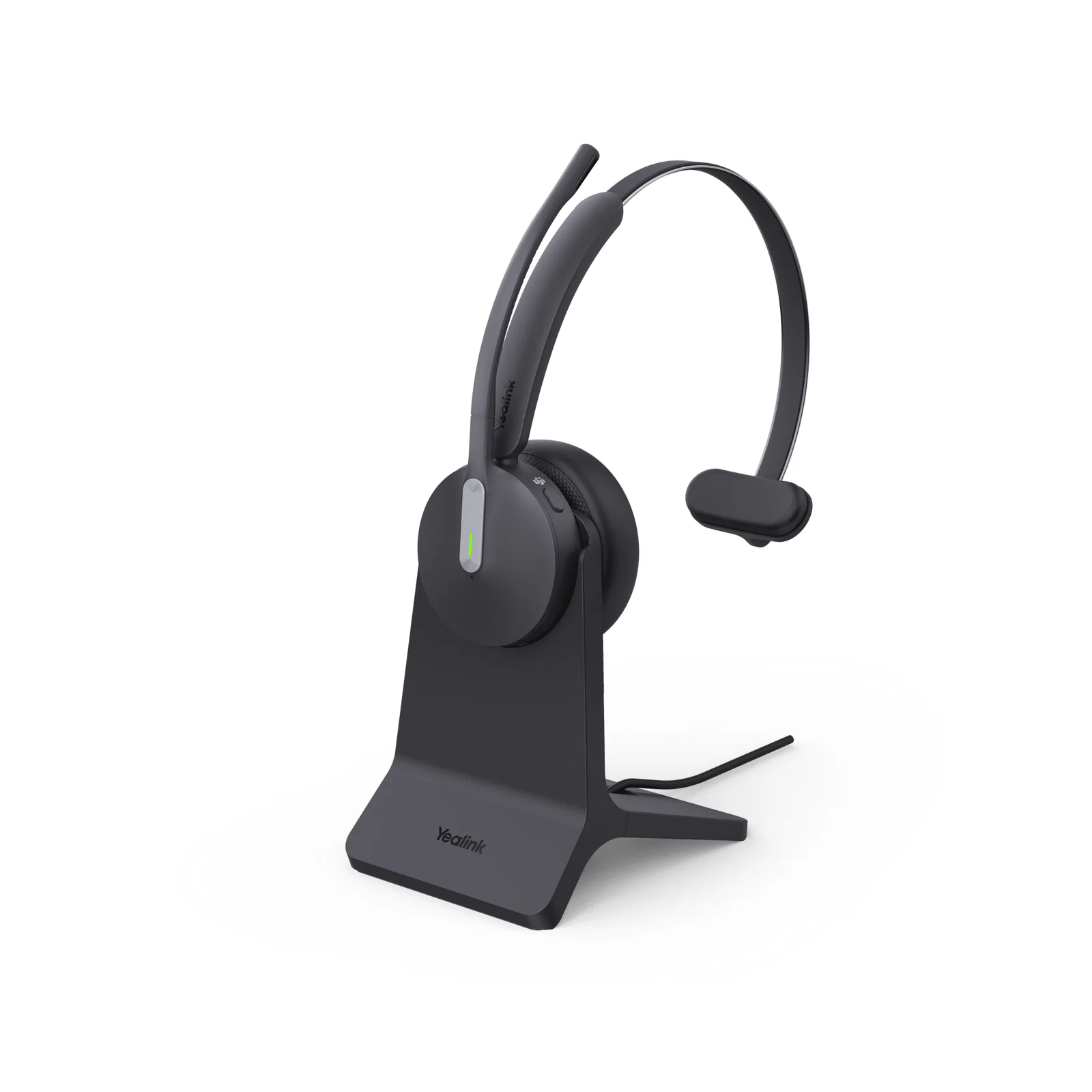 Auriculares mono Yealink BH70 edición MS con base de carga / Bluetooth 5.3 con adaptador USB C&A / 35 horas de conversación / Cancelación de ruido con 3 micrófonos