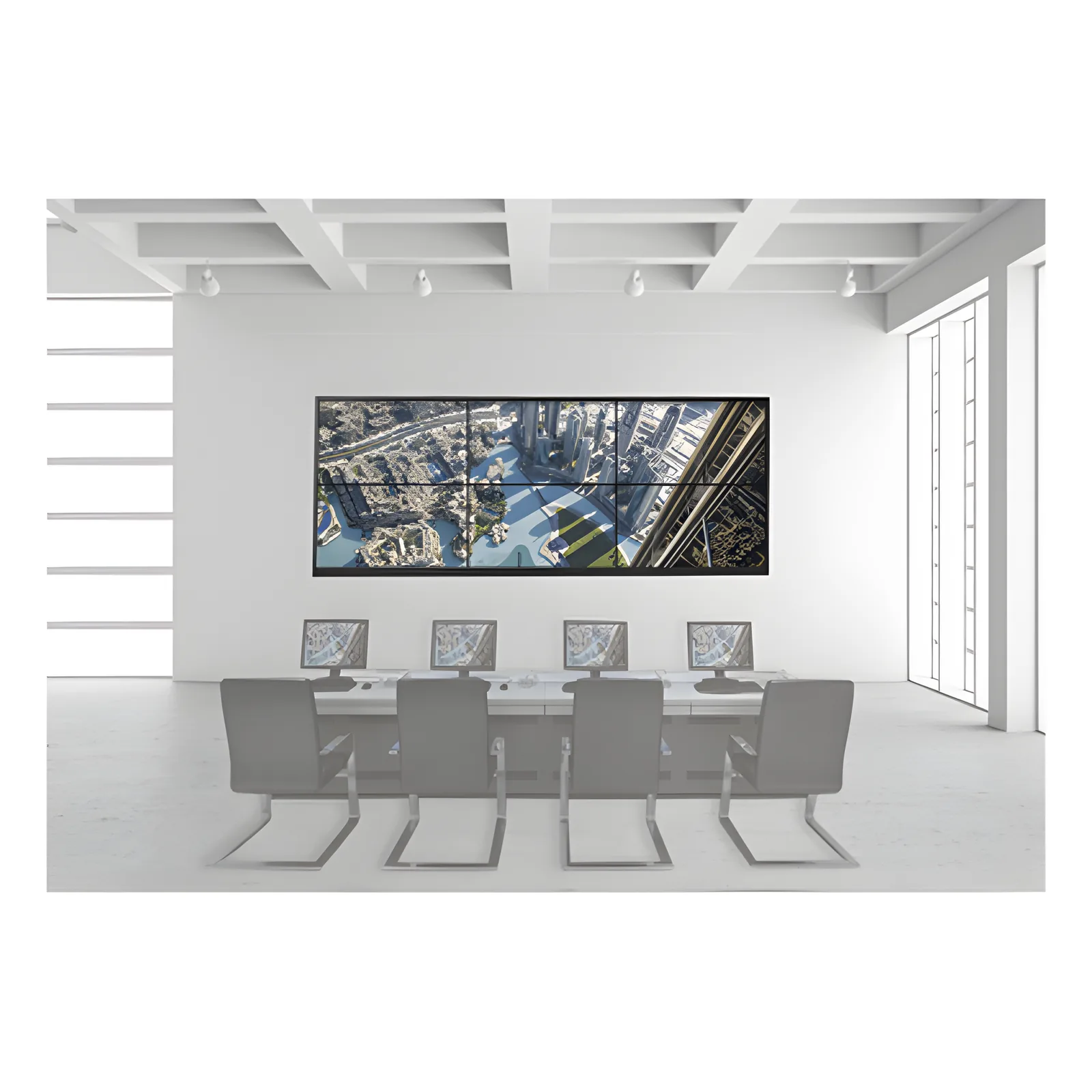 Kit Videowall 3X2 / Incluye 6 Pantallas de 55" / Decoder / Base de Piso / Accesorios de Instalación