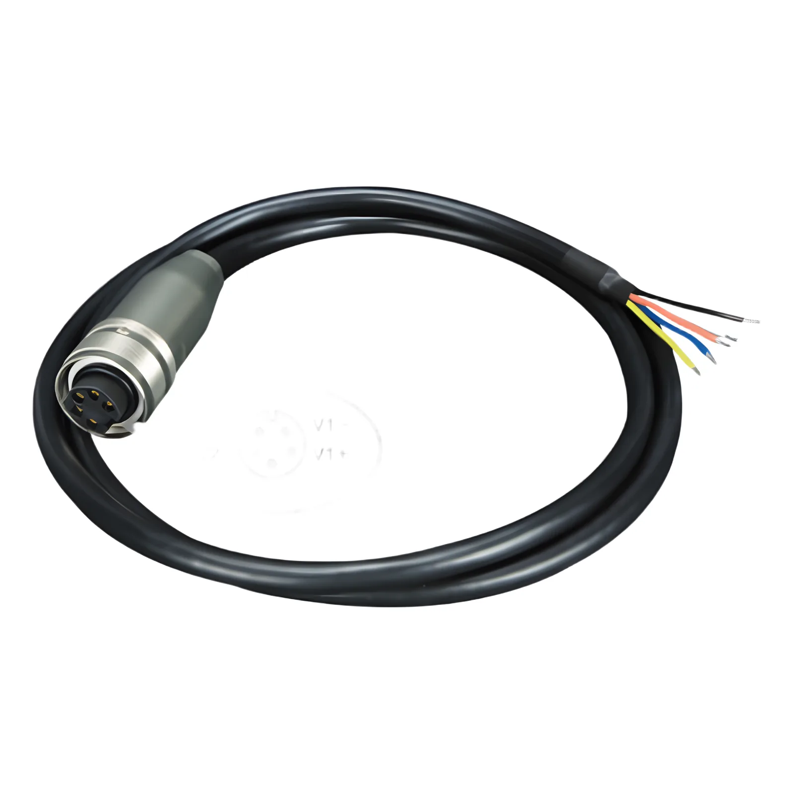 Cable de Alimentación de DC a M23 / Conector Hembra M23 de 5 Pines / Compatible con Switch Industrial M12 / Rango de Voltaje que Soporta 12 ~ 56V DC / Calibre 12 ~ 24 AWG