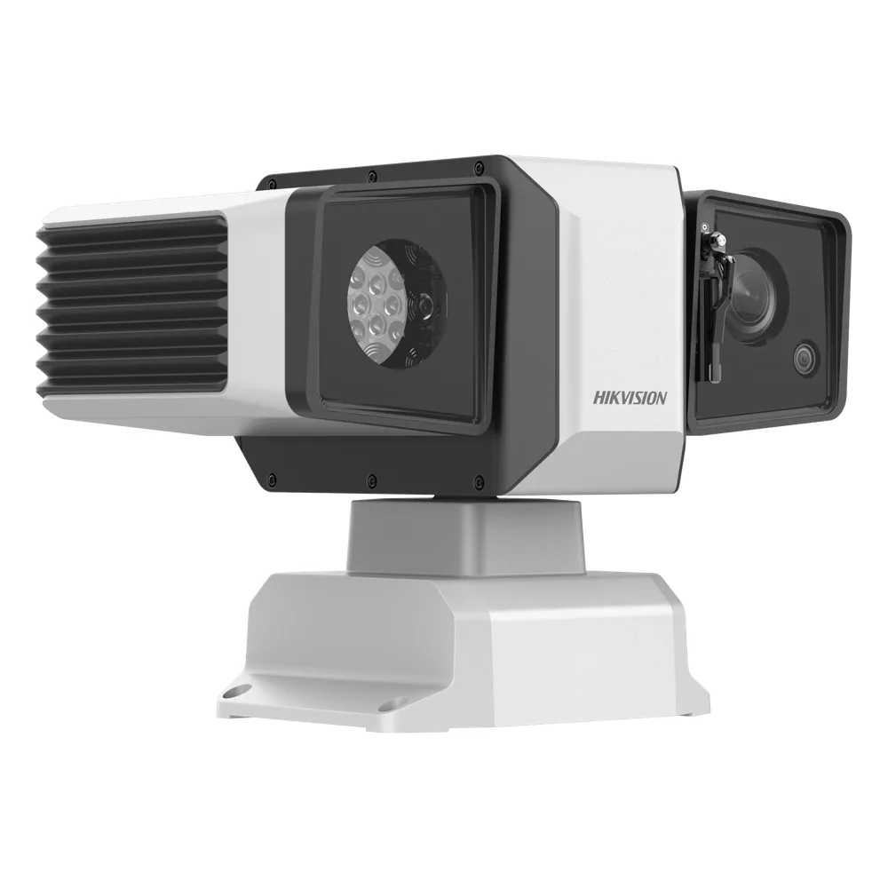 Punta de Poste IP Dual / PTZ 4 Megapixel (40X Zoom) + Panorámica 4 Megapixel (4 mm) / 500 mts IR Laser / IP67 / IK10 / EIS / WDR 150 dB / Wiper / Anticorrosión (NEMA 4X)