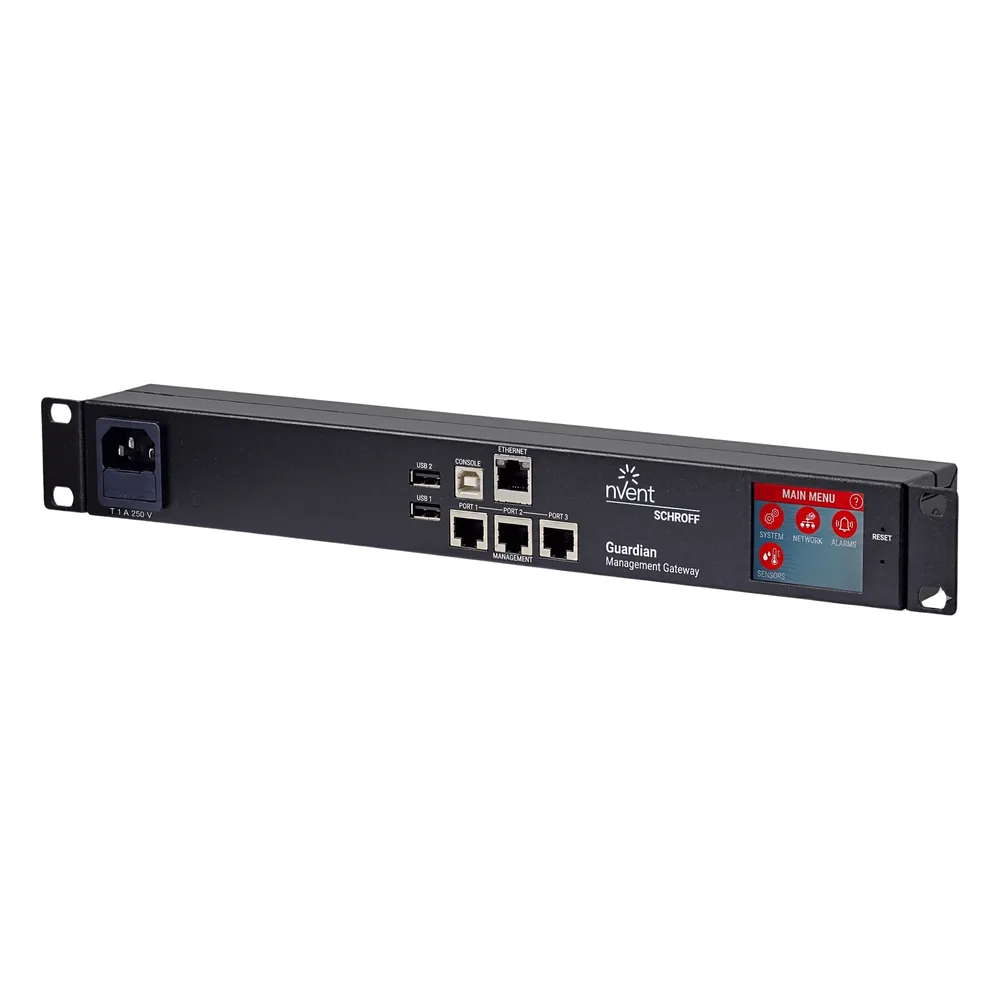 Gateway de Gestión y Monitoreo Ambiental para Data Center GUARDIAN / Plataforma de Monitoreo con 3 Puertos de Sensores y Soporte de Hasta 16 Dispositivos por Puerto / 40 m (131.2 ft) de Cable por Puerto / Interfaz Web GUI / Protocolos SNMP - SMTP -