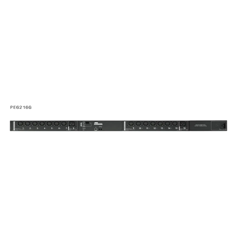 PDU Inteligente Eco ATEN | 16-24 Salidas AC | Monitoreo Remoto IP | Control Individual por Puerto | Medición Energética en Tiempo Real | Gestión SNMP v1-v2-v3 | Seguridad SSL 128-bit | Sensores Ambientales Opcionales | Montaje Rack 0U