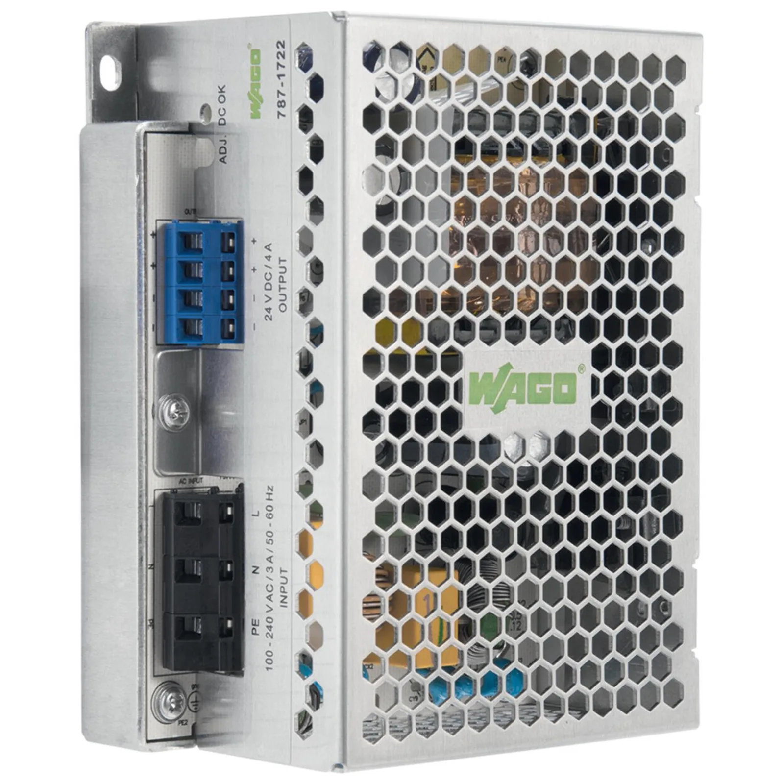 Fuente de Alimentación Conmutada / Sincronización Primaria ECO / 12V DC 8A / 96W / SELV PELV / Montaje Carril DIN / IP20 / Conexión Paralelo y Serie