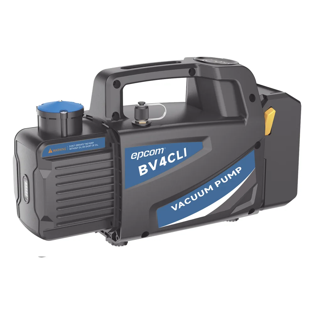 Bomba de Vacío Inalámbrica BV4CLI / 4 CFM (114 L/min) / Vacío Final 150 Micrones / Capacidad Aceite 330 mL / Portátil Alta Eficiencia / Compatible A2L y R32