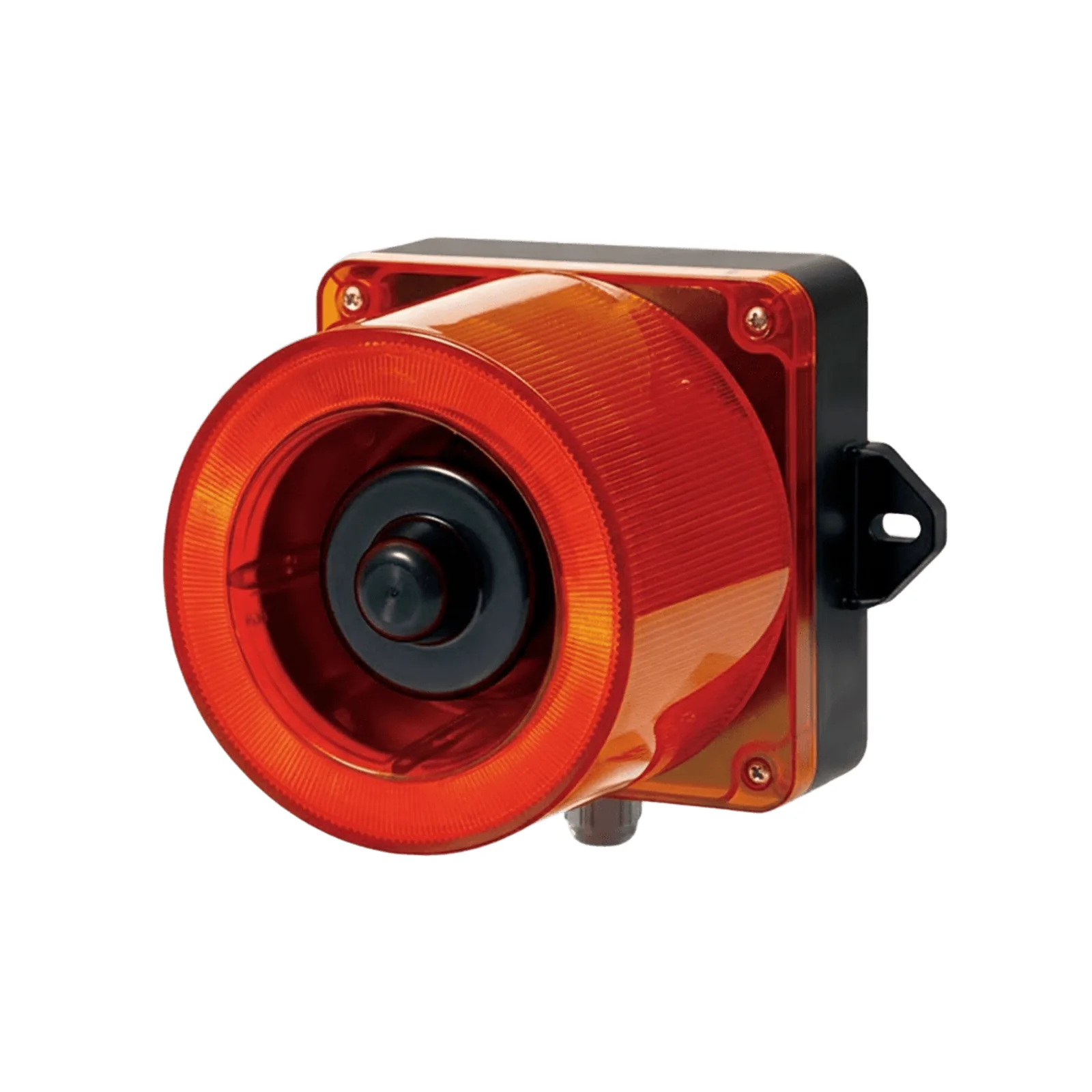 Combinacion de baliza LED color Rojo y sirena electrónica de 31 tonos resistente a la intemperie de volumen máx. 123 dB a 110-220 VCA