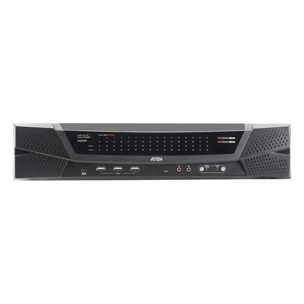 Switch KVM over IP Cat 5 | Hasta 64 Puertos | Resolucion Full HD 1920x1200 | Dual NIC Gigabit | Virtual Media USB 2.0 | FIPS 140-2 Level 1 | Cascada hasta 512 Equipos | Administracion Centralizada CC2000