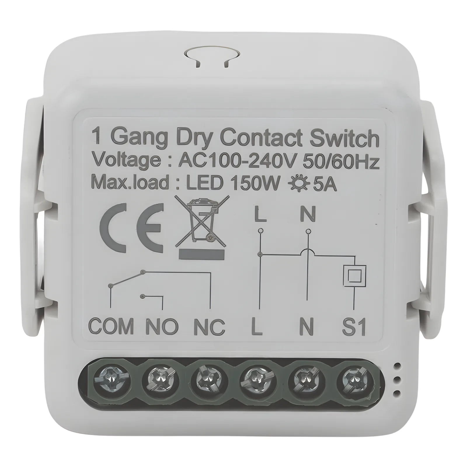 ZigBee Modulo switch relevador salida de Contacto Seco / 100-240V / 5A / 150W LED