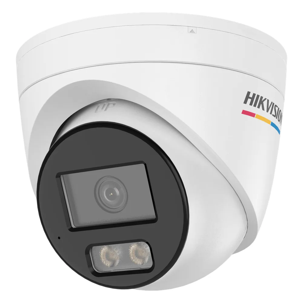 [Dual Light + ColorVu] Turret IP 4 Megapixel / Lente 2.8 mm / 30 mts IR + 30 mts Luz Blanca / Micrófono Integrado / ACUSENSE Lite / Exterior IP67 / WDR 120 dB / PoE / Micro SD
