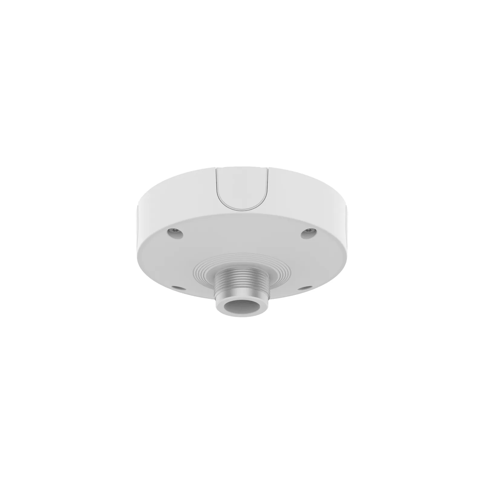 Base de Montaje para Techo SBP-180CMB / Aluminio / Color Blanco RAL9003 / Diámetro 180 mm / Peso 970 g / Tornillo TR30 / Orificio Conduit 19.1 mm / Compatible con Múltiples Modelos Hanwha