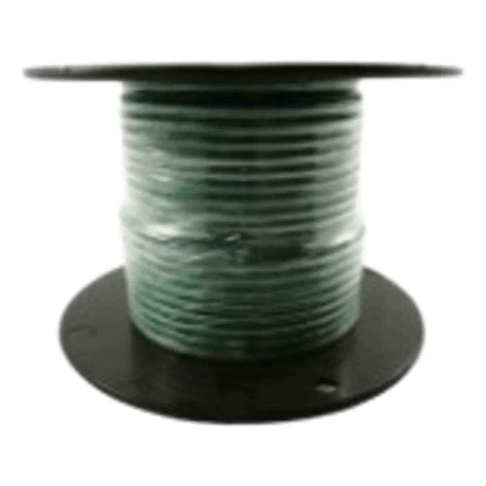 Cable Marino Primario Color Verde Calibre 10 AWG / 100 Pies Rollo / Retardante de Llama PVC Verde / Cobre Estañado Clase K / 600V 105°C / Cumple UL 1015-1028-1230-1231 / Grado Marino