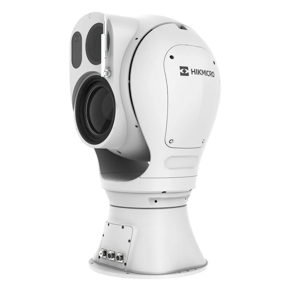 Mini Punta de Poste IP Dual / Térmica 25 mm (384 X 288) + Óptico 32X (4 Megapixel) / 800 mts IR / IP66 / Detección de Temperatura / microSD