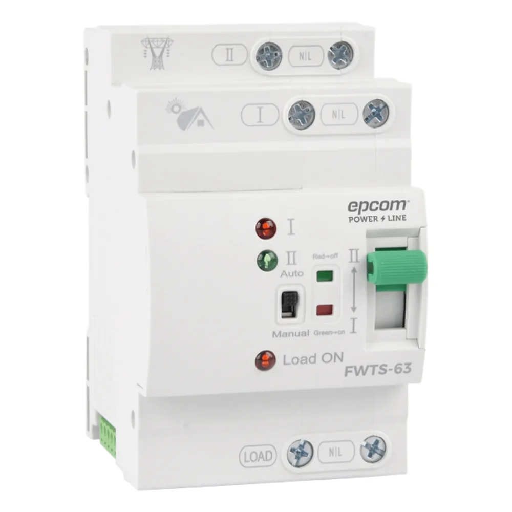Interruptor de transferencia automática a 110vca, 63amp.