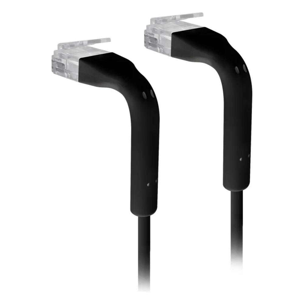 UniFi Patch Cable Cat6 Ultradelgado GbE con Botas Flexibles, Color Negro, 0.3 Metros (0.98 Pies)