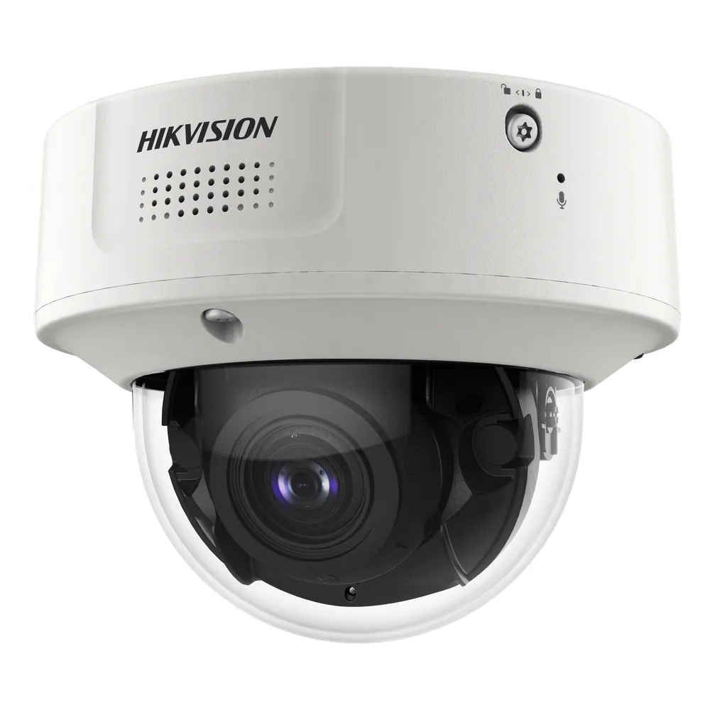 Domo IP 12 Megapixel / Lente Mot. 2.8 a 12 mm / DARKFIGHTER / WDR 120 dB / IK10 / 40 mts IR / Conteo Facial / Reconocimiento Facial / PoE / Búsqueda por Atributos / Micrófono Integrado / Micro SD