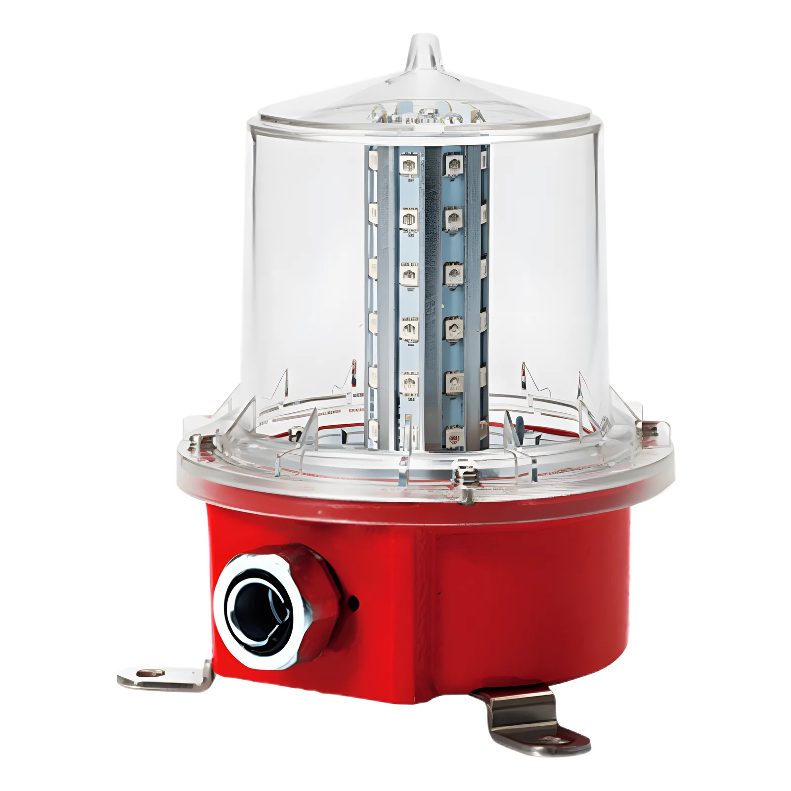Luz de Obstrucción de Aviación LED de Baja Intensidad Tipo A Color Rojo, 24 VCD, Protección IP66 y Grado ICAO