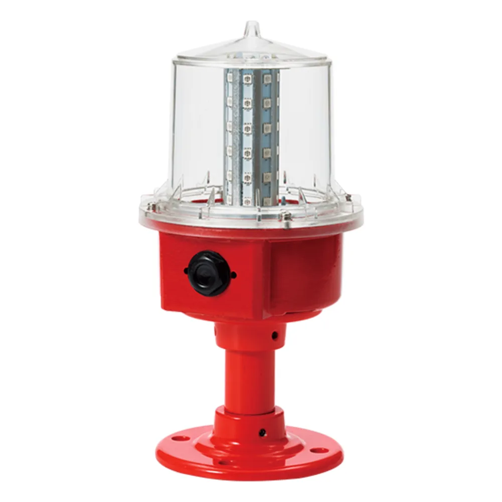 Luz de Obstrucción de Aviación LED de Baja Intensidad Tipo A Color Rojo, 24 VCD, Protección IP66 y Grado ICAO
