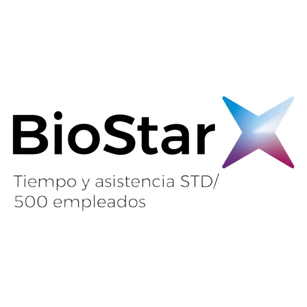 Licencia de tiempo y Asistencia Standart para BioStar X, hasta 500 empleados