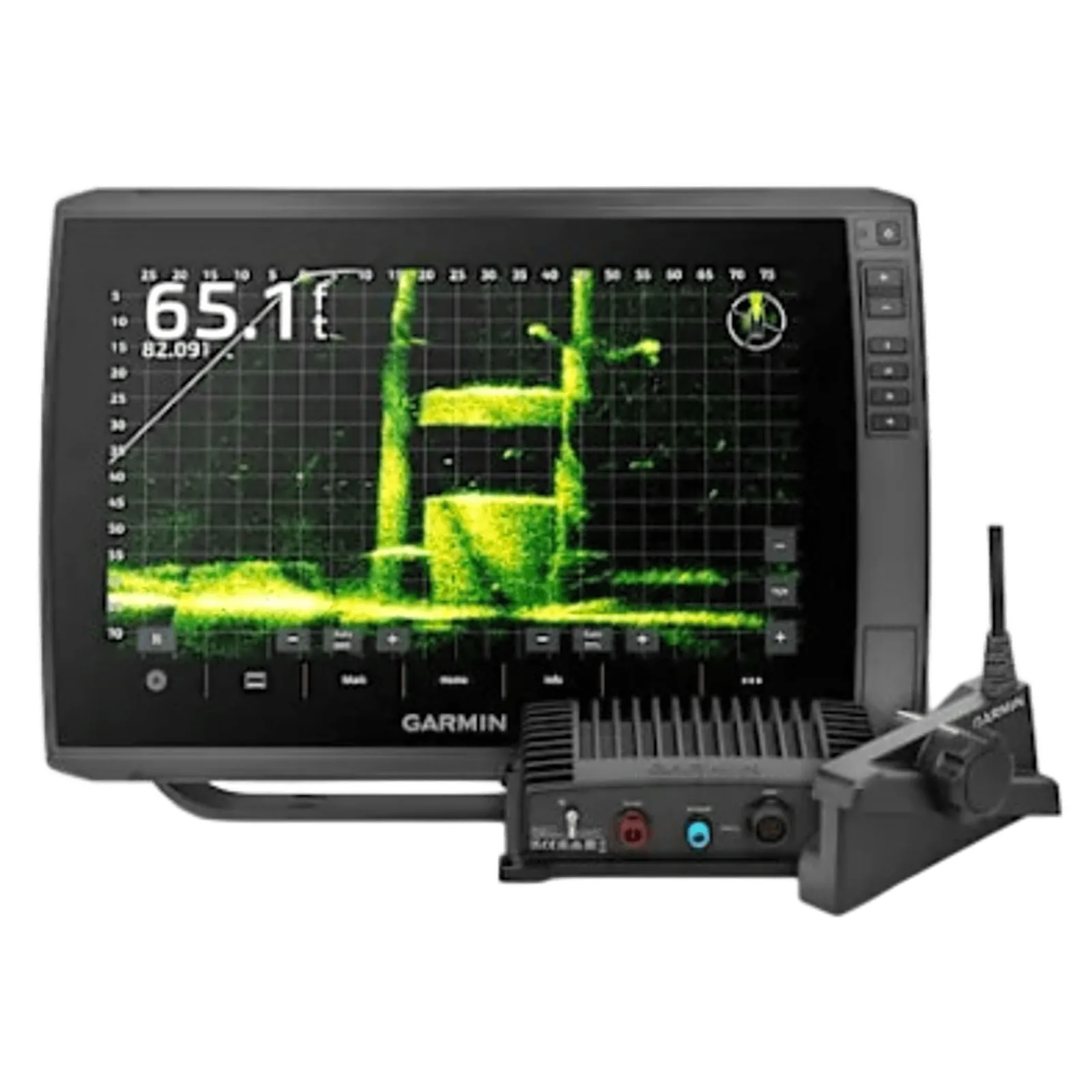 Plotter de Navegación GPSMAP con Sonda Integrada / Pantalla Táctil IPS 12.1" WXGA / Receptor Multiconstelación 10 Hz / Compatibilidad con AIS y DSC / Sonda CHIRP 600W con ClearVü y SideVü / Soporte LiveScope y Panoptix