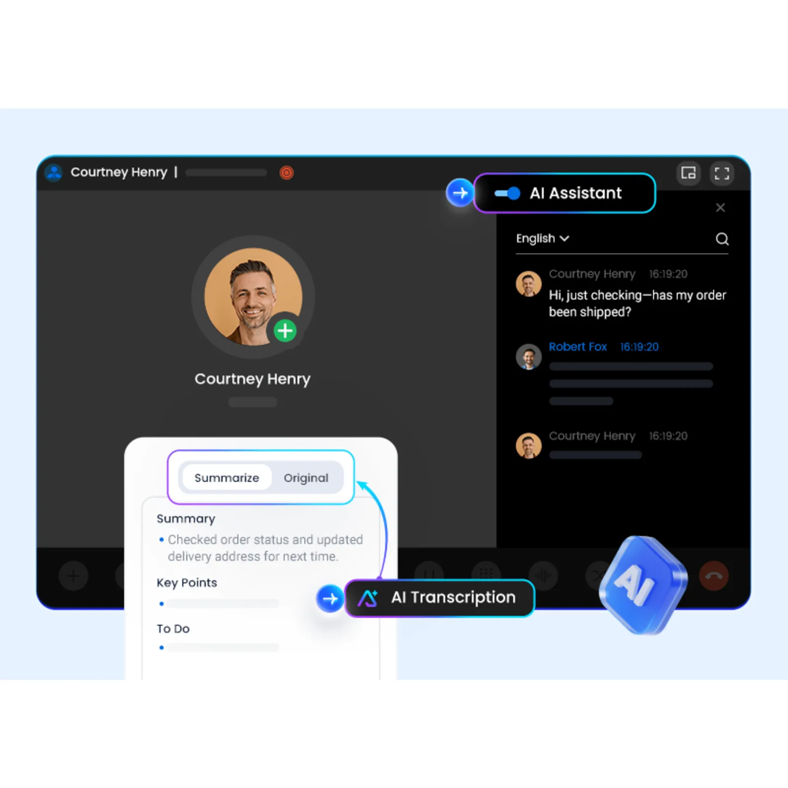Licencia Perpetua 1000 mins. Transcripción de Llamada con IA Perpetua para Conmutador Yeastar Software y Conmutador Fisíco Serie P