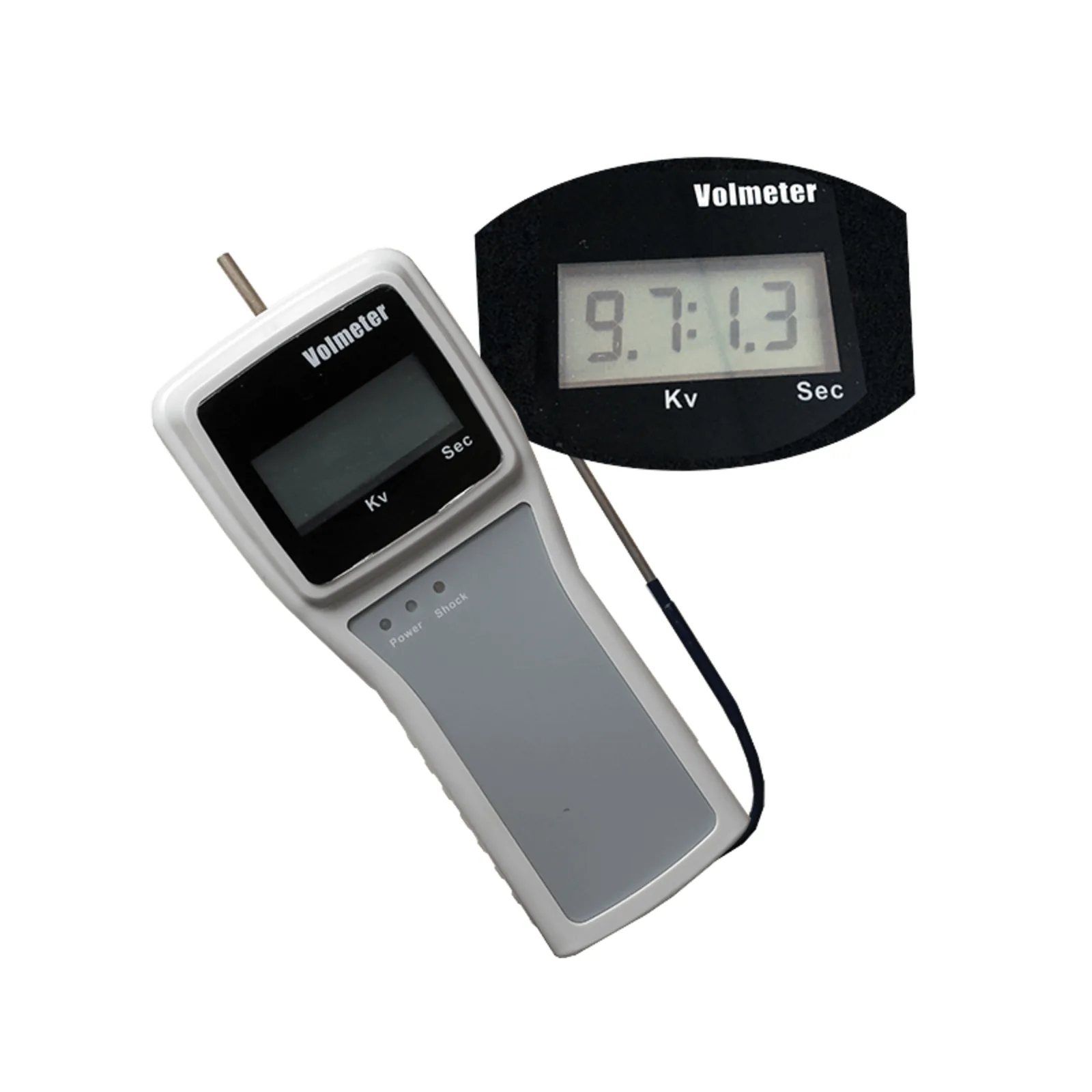 Voltímetro Digital para Cercas Eléctricas / Rango 200V-12000V / Pantalla LCD Digital / Sonda de Tierra Precisión / Encendido Automático / Batería 9V Reemplazable