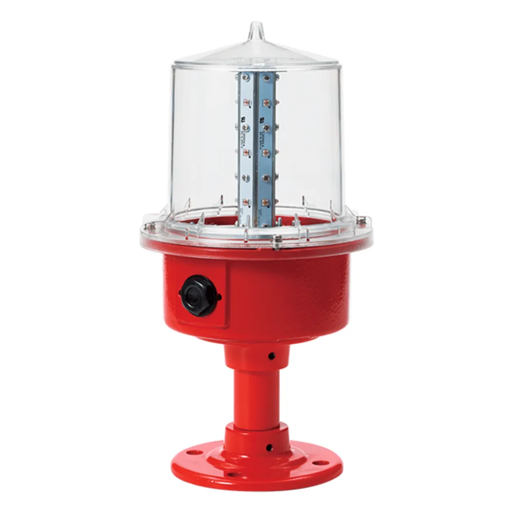 Luz de Obstrucción 110 VCA con Poste, de Aviación LED de Baja Intensidad (Tipo B), Certificación ICAO, Protección IP66 y Alta Durabilidad para Torres y Estructuras