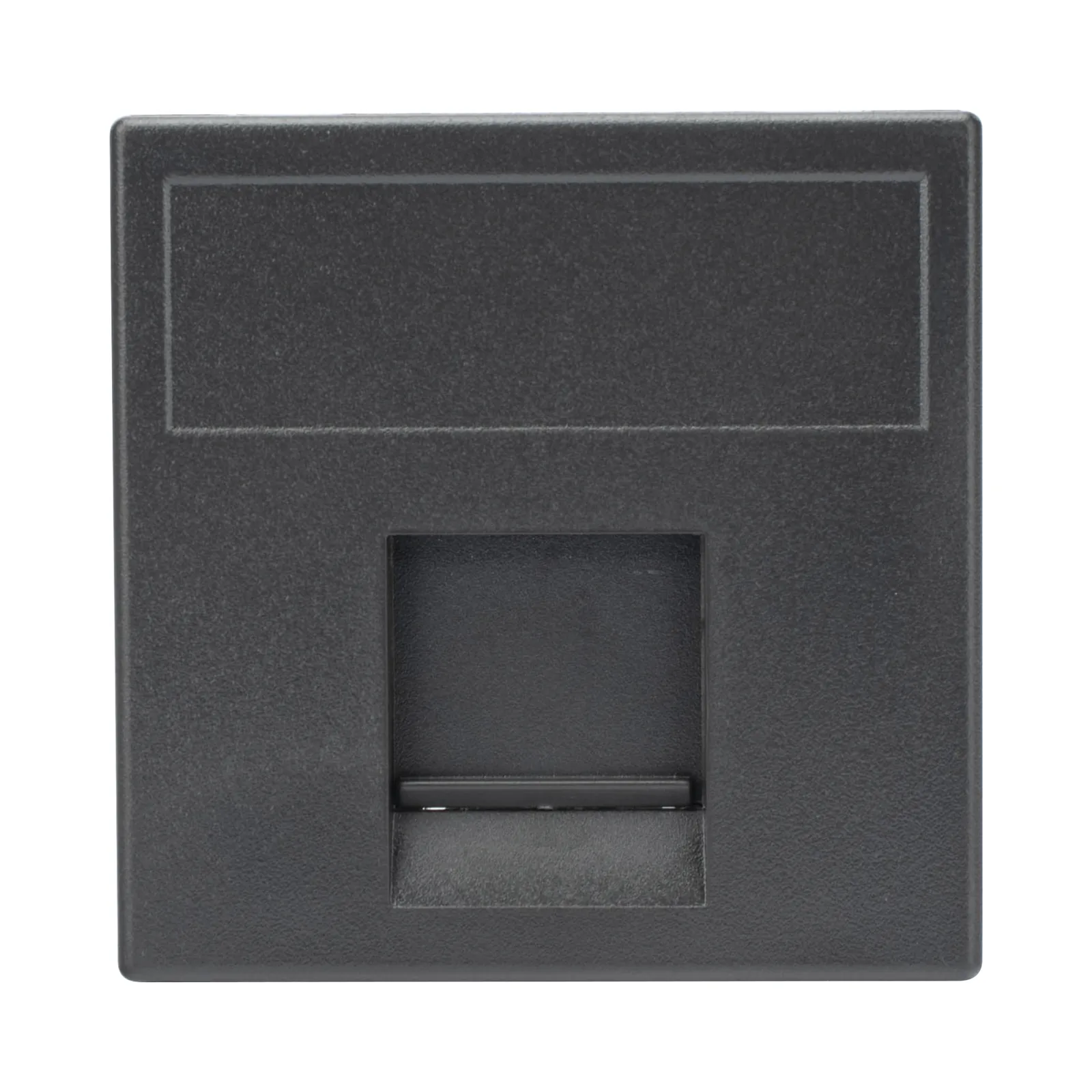 Módulo Color Negro con 1 Espacio para Jack Keystone con Guardapolvo para las Cajas de Escritorio Ofiblock y Teleblock / (K76/14)