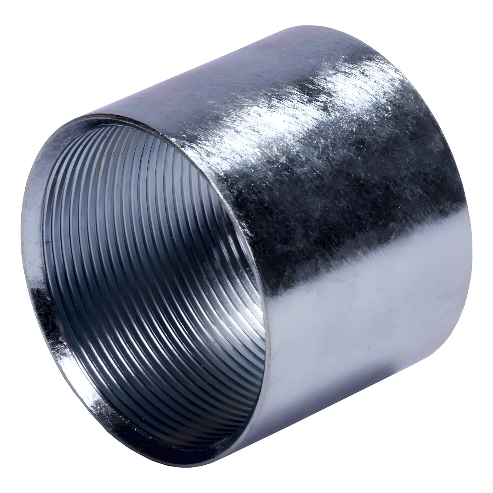 Cople de 2" ( 51 mm) para Tubo Pared Gruesa (IMC) /Galvanizado / Etiqueta Amarilla.