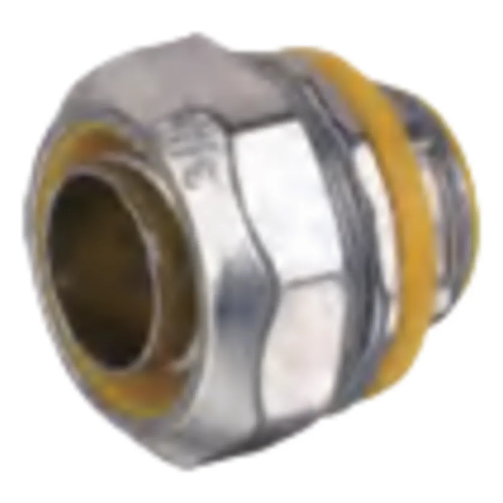 Conector Metálico Recto para Tubo Liquid Tight de 1/2"/ Aleación de Zinc.