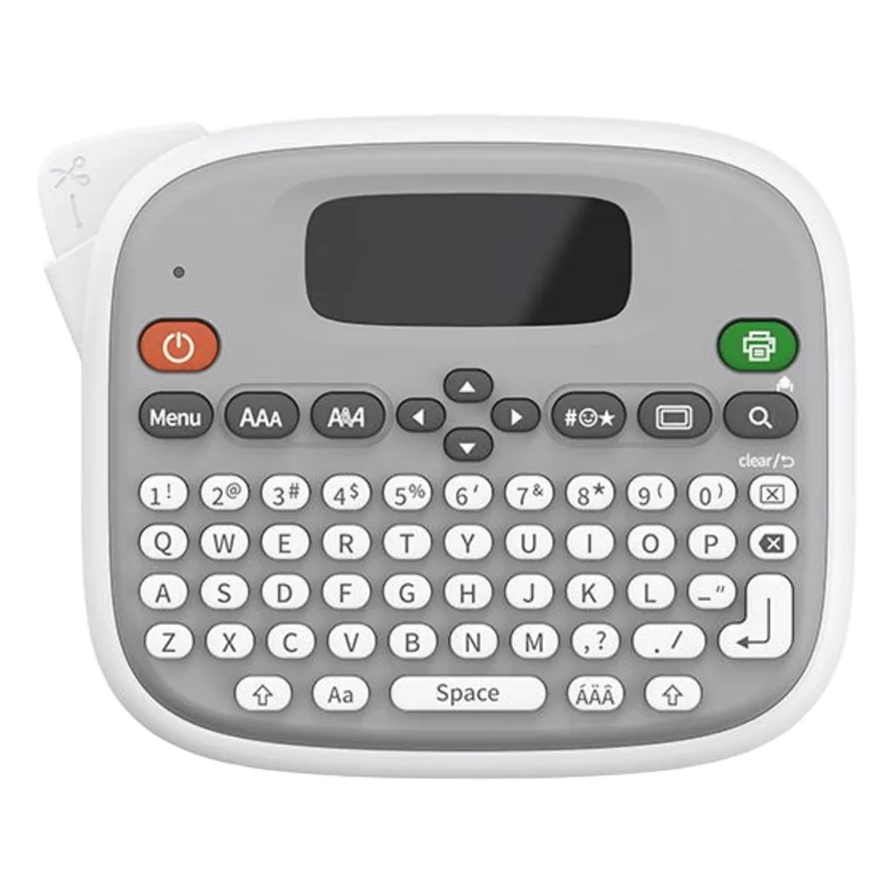 Impresora de Etiquetas Portátil / Térmica 203 ppp / Bluetooth / Pantalla LCD / QWERTY + App / 10 mm Ancho / USB-C / Batería AAA