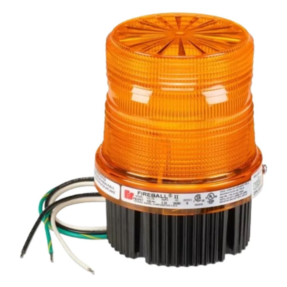Estrobo Fireball® LED Luz de advertencia, Listado por UL y cUL de 12-24 VCD Color Ámbar