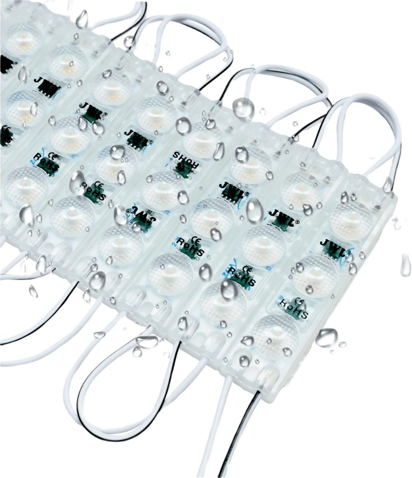 Cadena con 20 Módulos LED Individuales / Resistente a Intemperie / 4500 Lúmenes / 110V / Luz Blanca 6 500 K / Conectados en Serie / No Requiere Transformador.