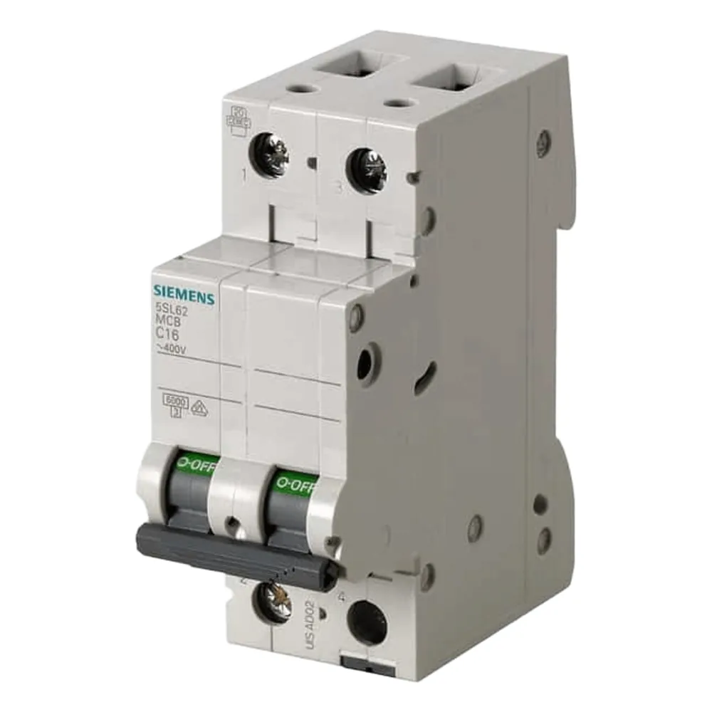 Interruptor Riel Dinn Tipo 5SL6, 2 polos, 32 amp