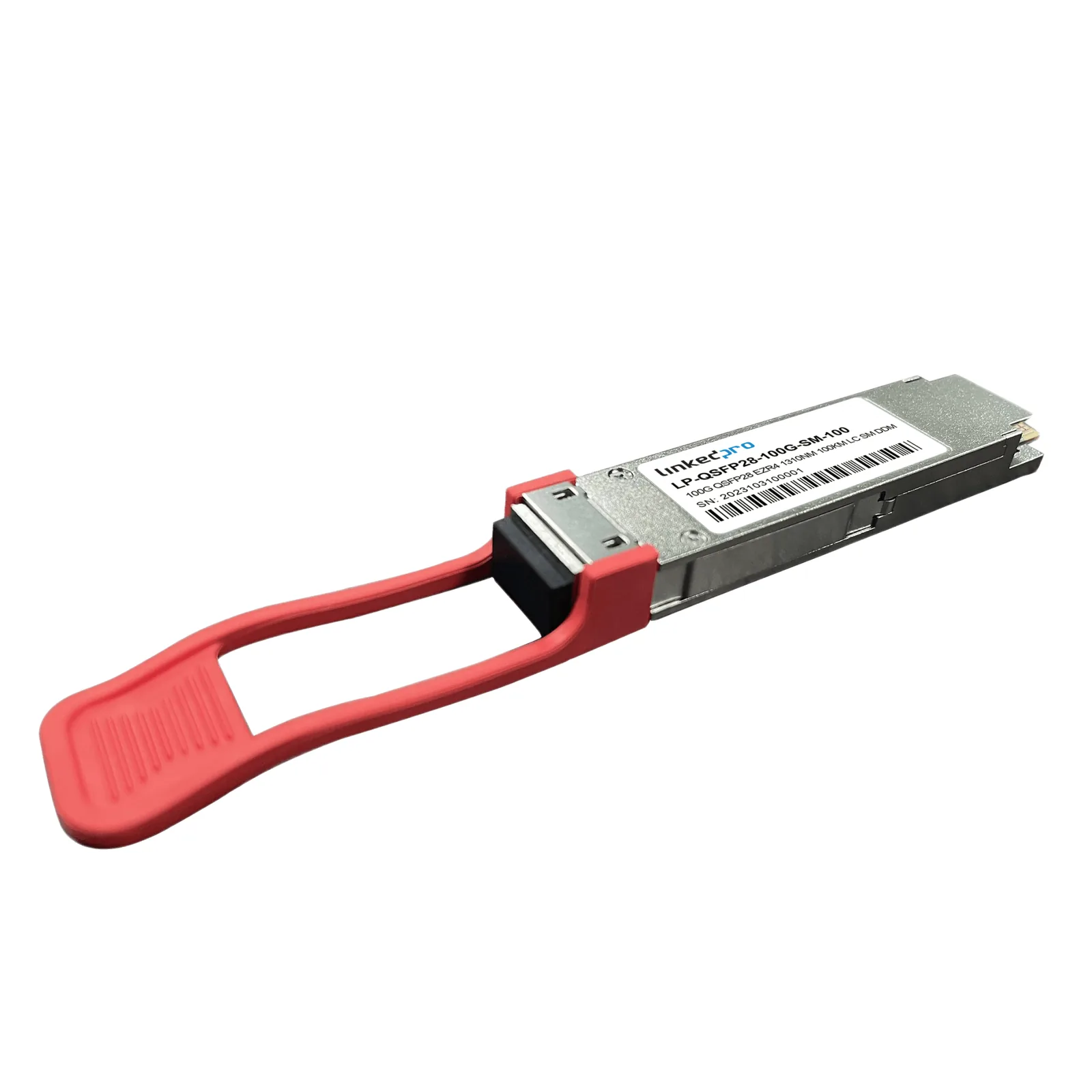 Transceptor Óptico QSFP28 (Mini-Gbic) / Monomodo 1310 nm / 100 Gbps / 100GBASE-ZR4 / Conectores LC/UPC Dúplex / DDM / Hasta 100 km